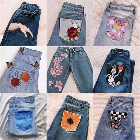 Painting Ideas Painted Jeans Refashion Clothes Art Clothes