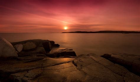 1072536 Sunlight Landscape Sunset Sea Bay Water Rock Nature