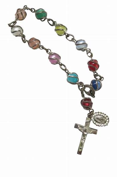 Rosary Clipart Moonglow Lucite Caged Sterling Bracelet