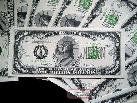 10 One Million Dollar Bills 5 Bill Pack Fake Play Novelty Money