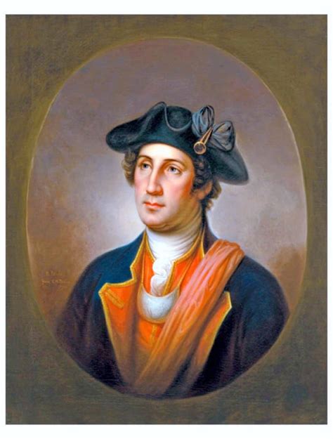 Young General George Washington By Peale Us Presidents Etsy