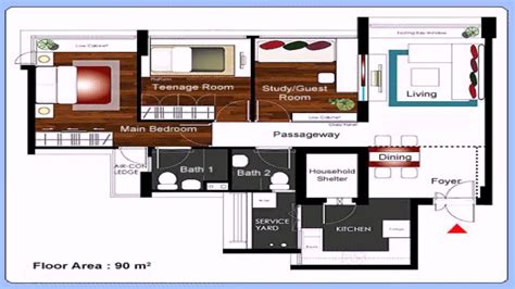 Hdb Floor Plan 4 Room See Description Youtube