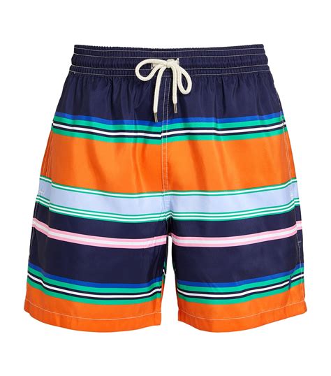 Mens Polo Ralph Lauren Multi Striped Swim Shorts Harrods Countrycode