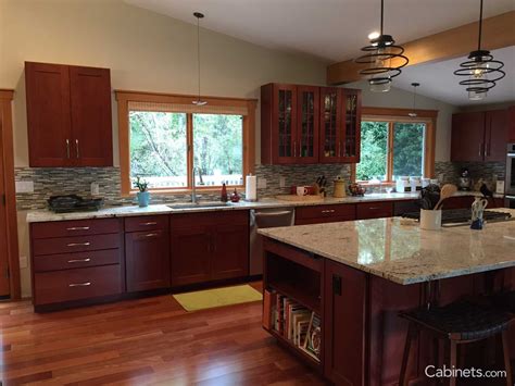 9 wide, 30.125 high, 12 deep (2 shelves) custom options available! http://www.cabinets.com/gallery | Cherry cabinets kitchen ...