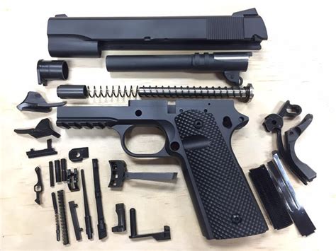 1911 Tactical 80 Builders Kit With Cerakote Black Frame And Slide Your