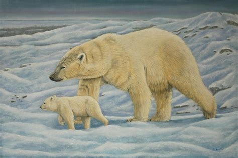 Polar Bear Painting By Sid Ball