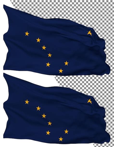 Premium Psd State Of Alaska Flag Waves Isolated In Plain Bump Texture
