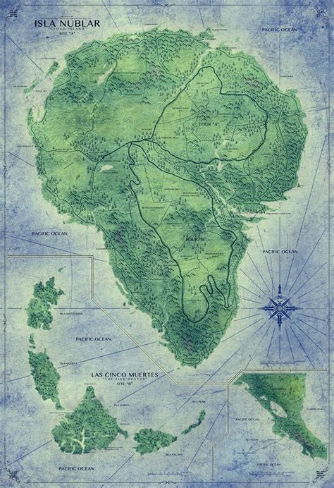 Jurassic Park Map Coloured By Ron Guyatt On Deviantart Jurassic