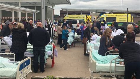 Patients Evacuated In Beds During Fire At Royal Stoke Hospital Bbc News