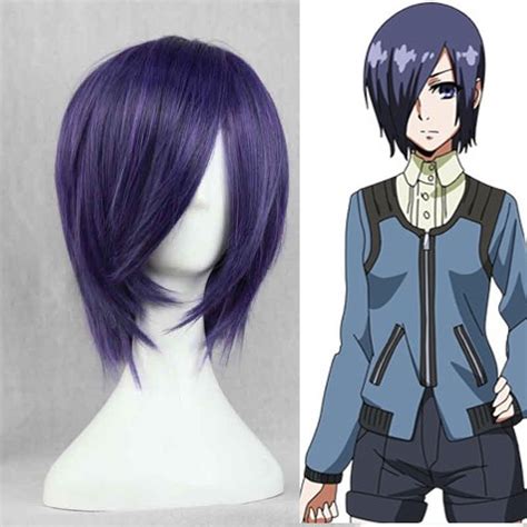 tokyo ghoul cosplay merch touka kirishima short purple hair wig tokyo ghoul merch store
