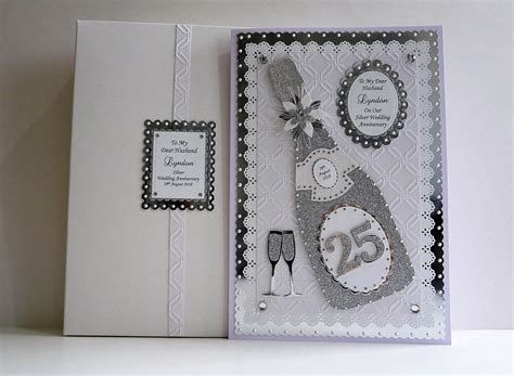 Personalised Silver Wedding Anniversary Cards Husband Anniversary