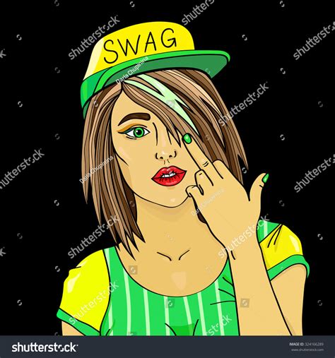Swag cartoon png clipart is a handpicked free hd png images. Swag Girl Pretty Young Urban Rap Stock Vector 324166289 ...