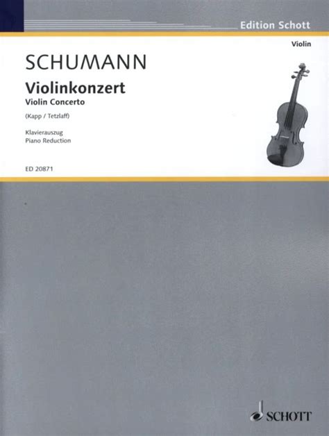 Violin Concerto D Minor Woo 1 From Robert Schumann Buy Now In The