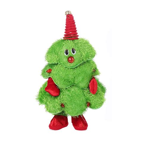 christmas stuffed toy singing dancing light up figure singing dance plush animated stuffed