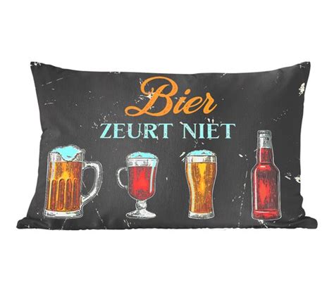 Sierkussens Kussentjes Woonkamer X Cm Bier Spreuken Bordjes