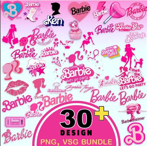 Barbie Svgs And Pngs Bundle Doll Svgs And Pngs Logo Cricut Etsy Uk