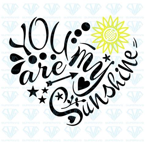 You Are My Sunshine Svg Files For Silhouette Files For Cricut Svg Dxf