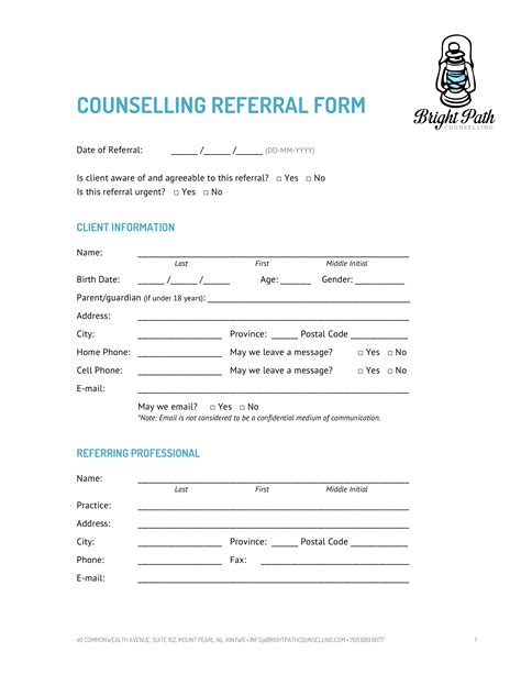 Counselling Forms Templates Tutoreorg Master Of Documents