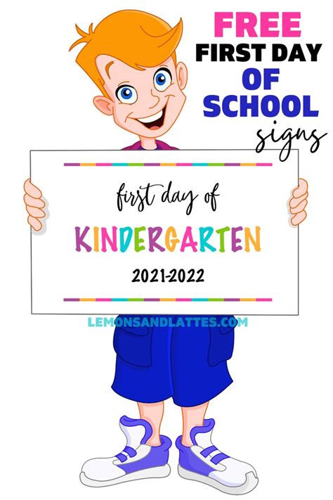 Free First Day Of School Sign Printable 2023 2024 School Signs
