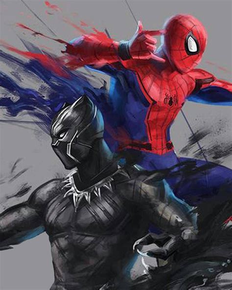 Coooool Spiderman And Black Panther The Two New Avengers Heróis