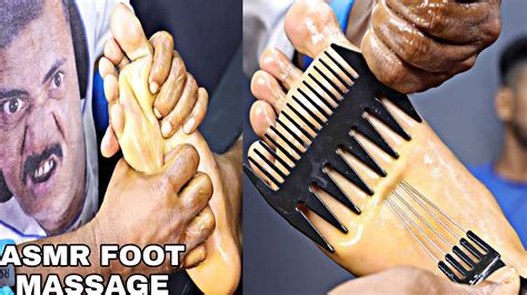 Asmr Deep Tissue Foot Massage By Asim Barber Indian Foot Massage With Oil Sleep Asmr Youtube
