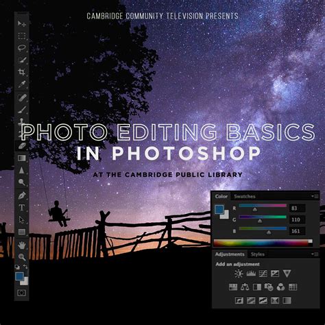 Photo Editing Basics In Photoshop At Cambridge Public Library 121219