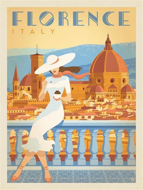 The Essence Of The Italian Style Vintage Postcard That Brings Us In The Rinascimental Florence