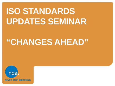 Pdf Iso Standards Updates Seminar “changes €¦ · Iso 90012008 Iso