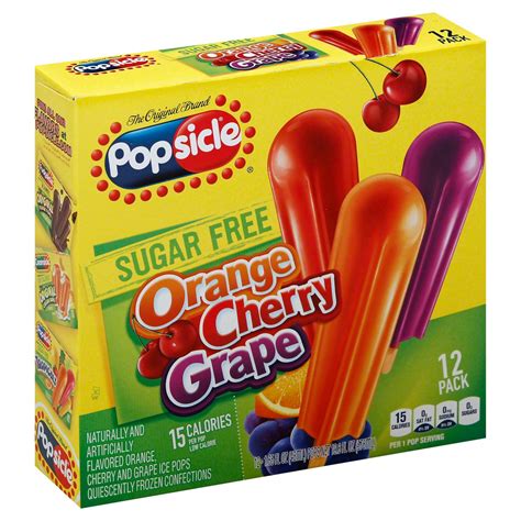 Popsicle Sugar Free Orange Cherry Grape Ice Pops Shop Ice Cream At H E B