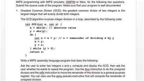 Solved Write A Mips Assembly Language Program That Does T Chegg Com