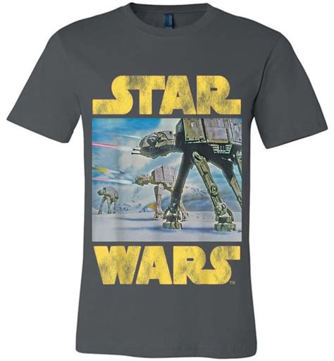 Star Wars Vintage Imperial At At Battle Of Hoth Premium T Shirt