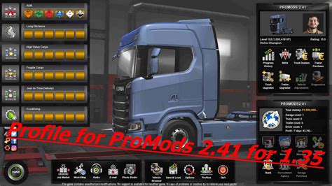 Ets2 Profile For Promods 241 135x Euro Truck Simulator 2