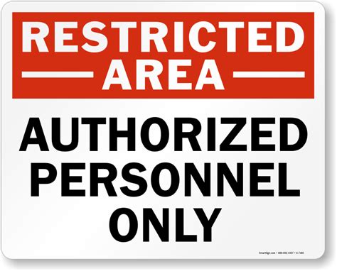 Restricted Area Labels Authorized Personnel Free Pdfs