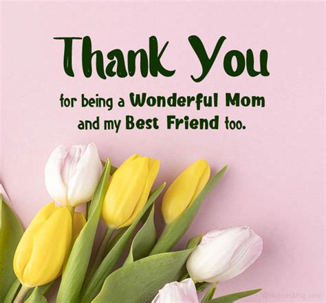 Thank You Messages And Quotes For Mom Wishesmsg