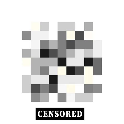 Conjunto De Señales Censuradas De Pixel Barra Negra Del Censor Vector