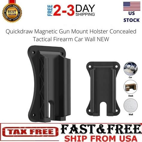 Quickdraw Magnetic Gun Mount Holster Concealed Tactical Firearm Car