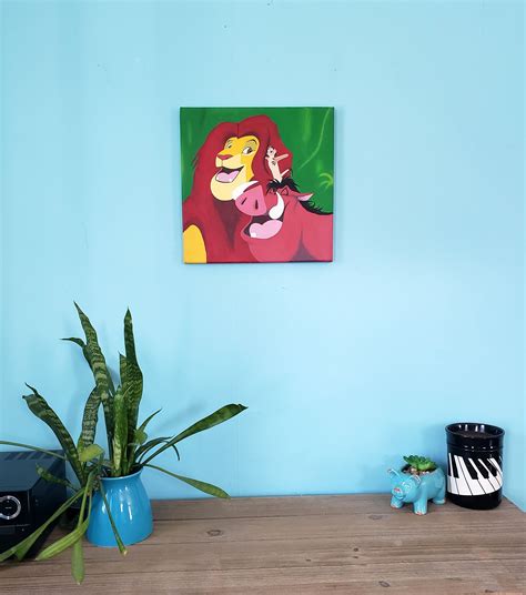 The Lion King Original Acrylic Painting Etsy