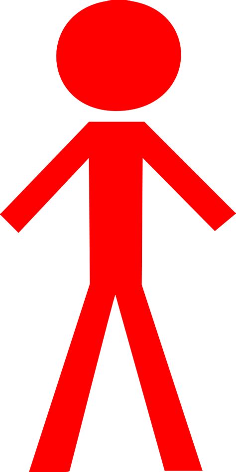 Çubuk Şekli Kırmızı Adam Pixabayda ücretsiz Vektör Grafik