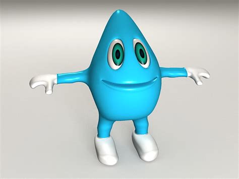 Blue Cartoon Character 3d Model 3ds Max Files Free