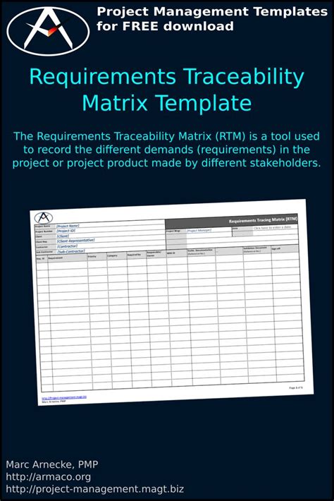 Basic Requirements Traceability Matrix Template