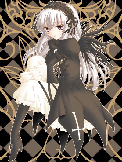 Safebooru Long Hair Ni Iro Rozen Maiden Silver Hair Suigintou Wings 252790