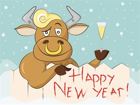 Funny Cartoon Happy New Year Png Ai Eps Digital Download Etsy