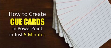 How To Create Cue Cards In Powerpoint In Just 5 Minutes The Slideteam