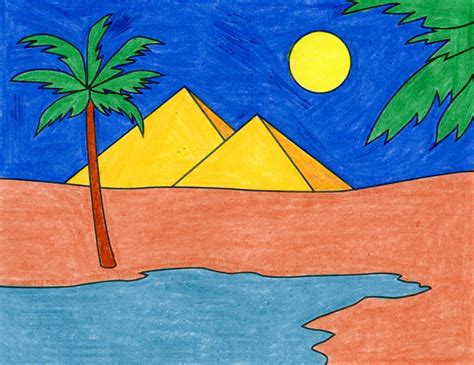 How To Draw The Pyramids · Art Projects For Kids
