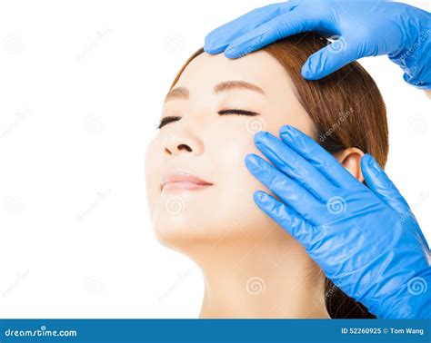 Woman Face With Medical Beauty Concept Stock Image Image Of Cheek