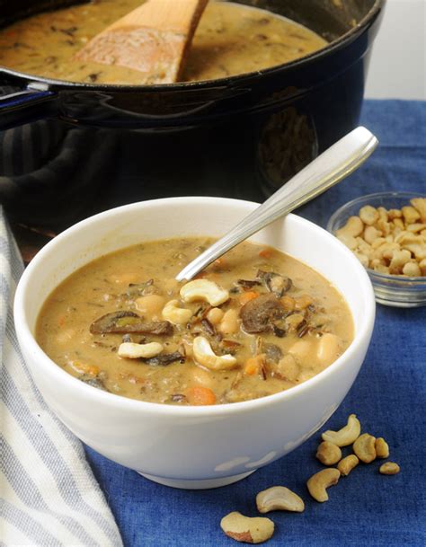 Creamy Cashew Wild Rice Soup With Mushrooms Alisons Allspice