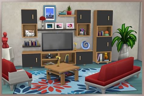 Blackys Sims 4 Zoo Kexio Living Room Set By Cappu Sims 4 Downloads