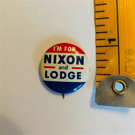 Vintage Richard Nixon Political Pin 1960 Im For Nixon And Lodge 600 Picclick