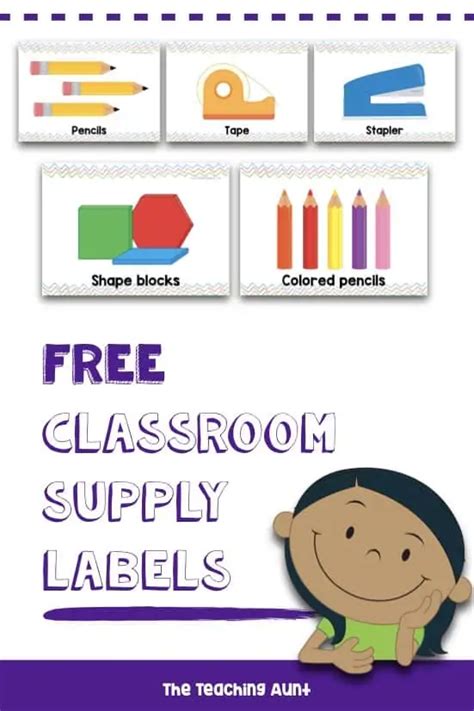 Free Classroom Supply Labels For Preschool The Teaching Aunt