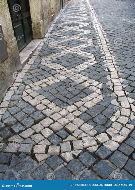 Typical Floor In The Sidewalks Of Lisbon Portugal Stock Image Image